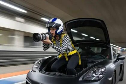 Porsche 718 vira estúdio de cinema sobre rodas para filmagens